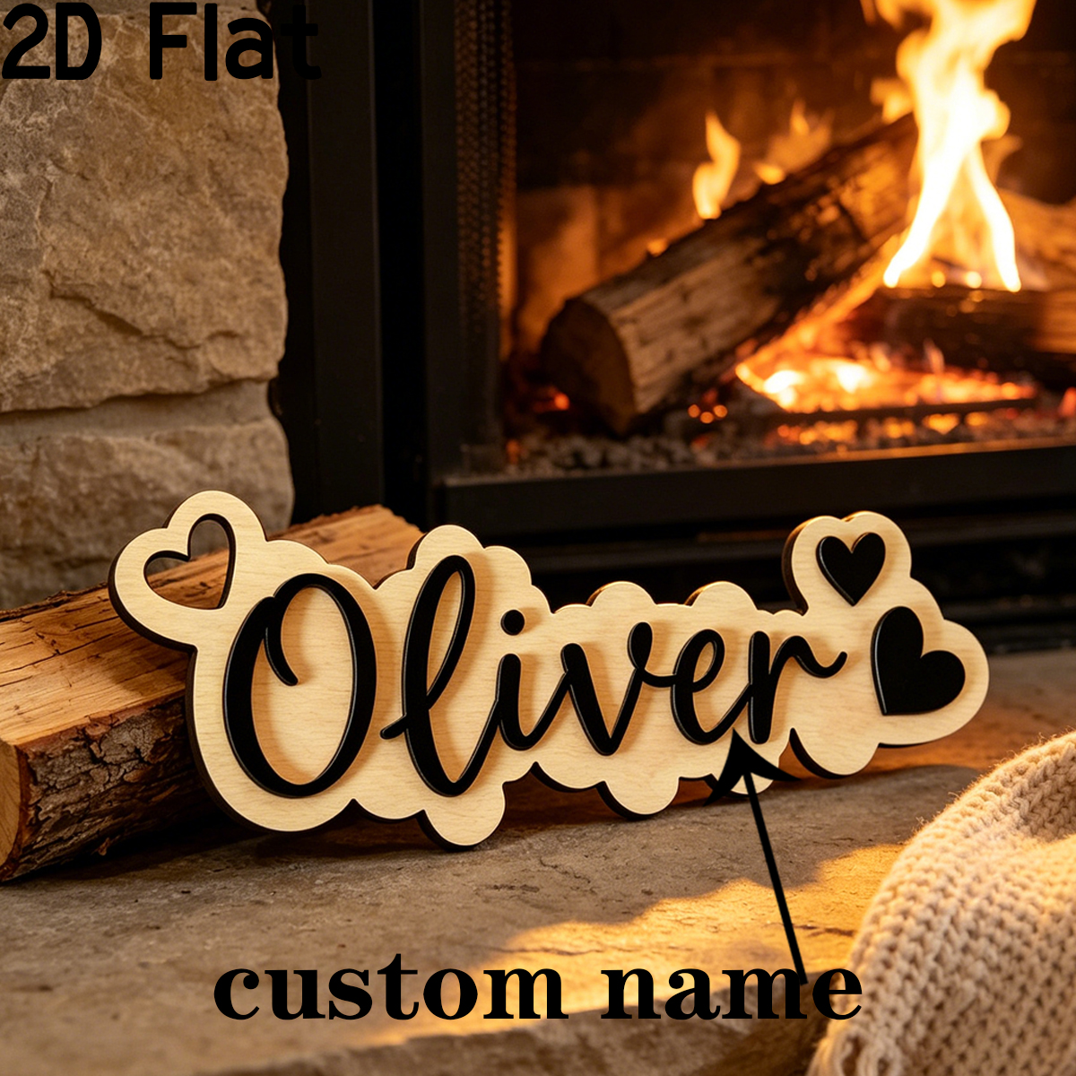 Baby Nursery Wall Decor - 1Pc Custom Love Decor Wooden Acrylic