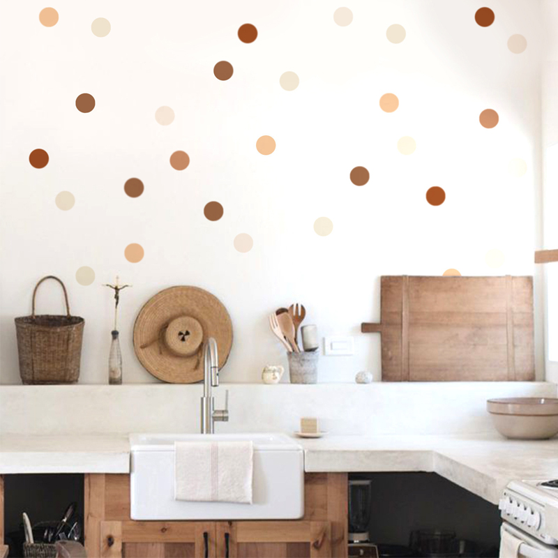 Baby Nursery Vintage Decor - Creative Boho Polka Dot Wall Stickers