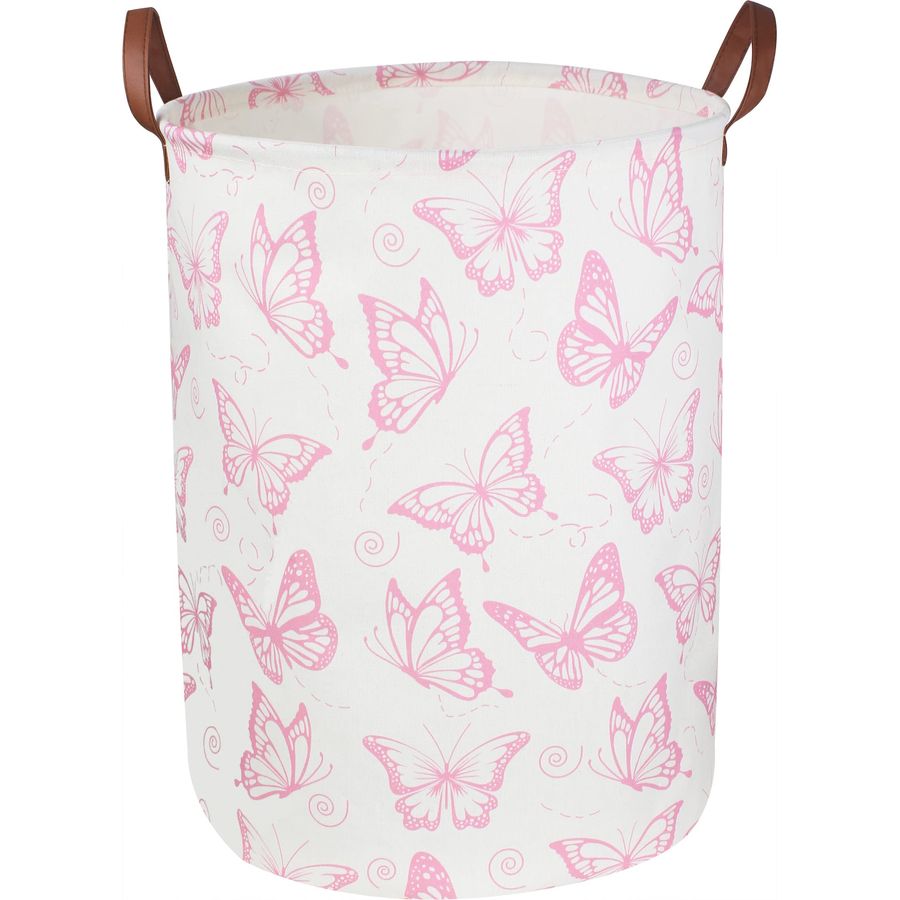 Baby Nursery Hamper - Pink Laundry Basket,Waterproof Nursery Hamper for