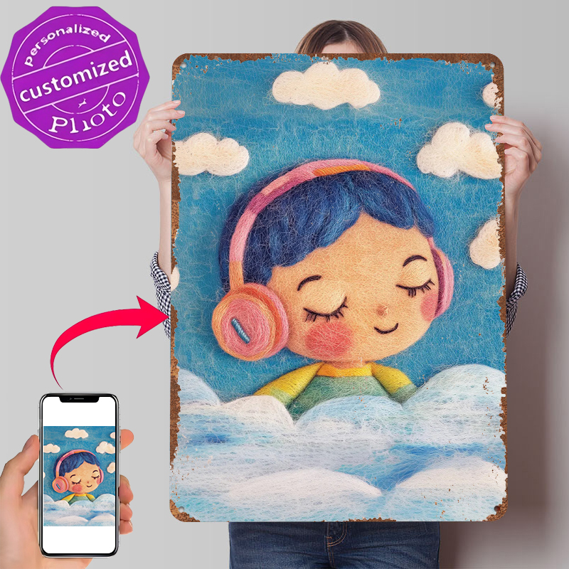 Baby Nursery Vintage Decor - Baby Music Nursery Illustration Poster Vintage