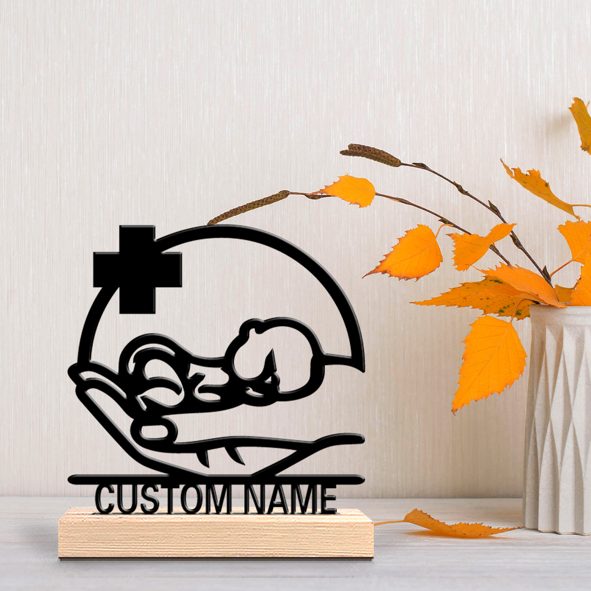 Baby Nursery Accent Wall - 1pc Stylish Personalized Custom Maternal Infant