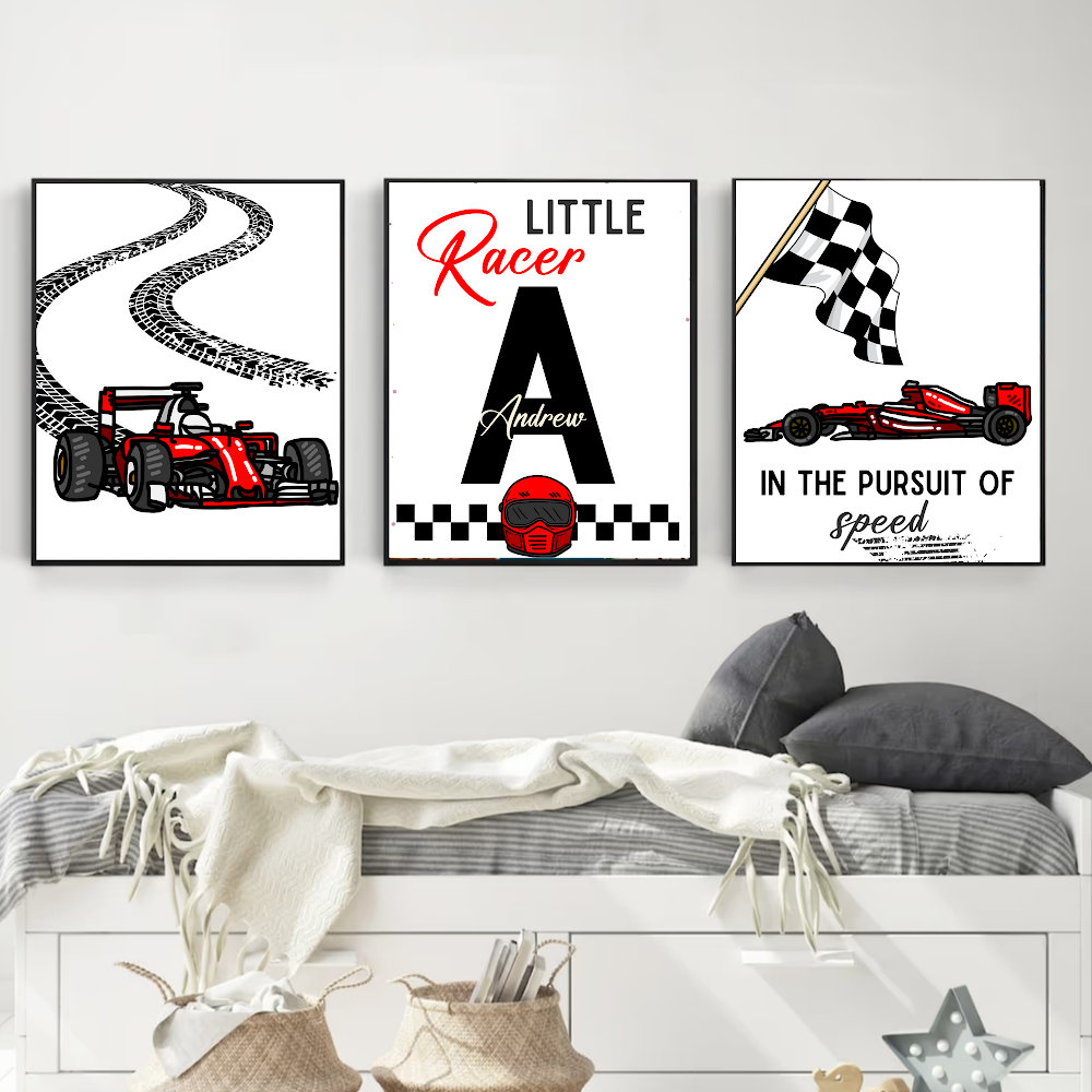 Custom Name Racing Car Nursery - Baby Nursery Wall Decor incelemesi ve fiyatı