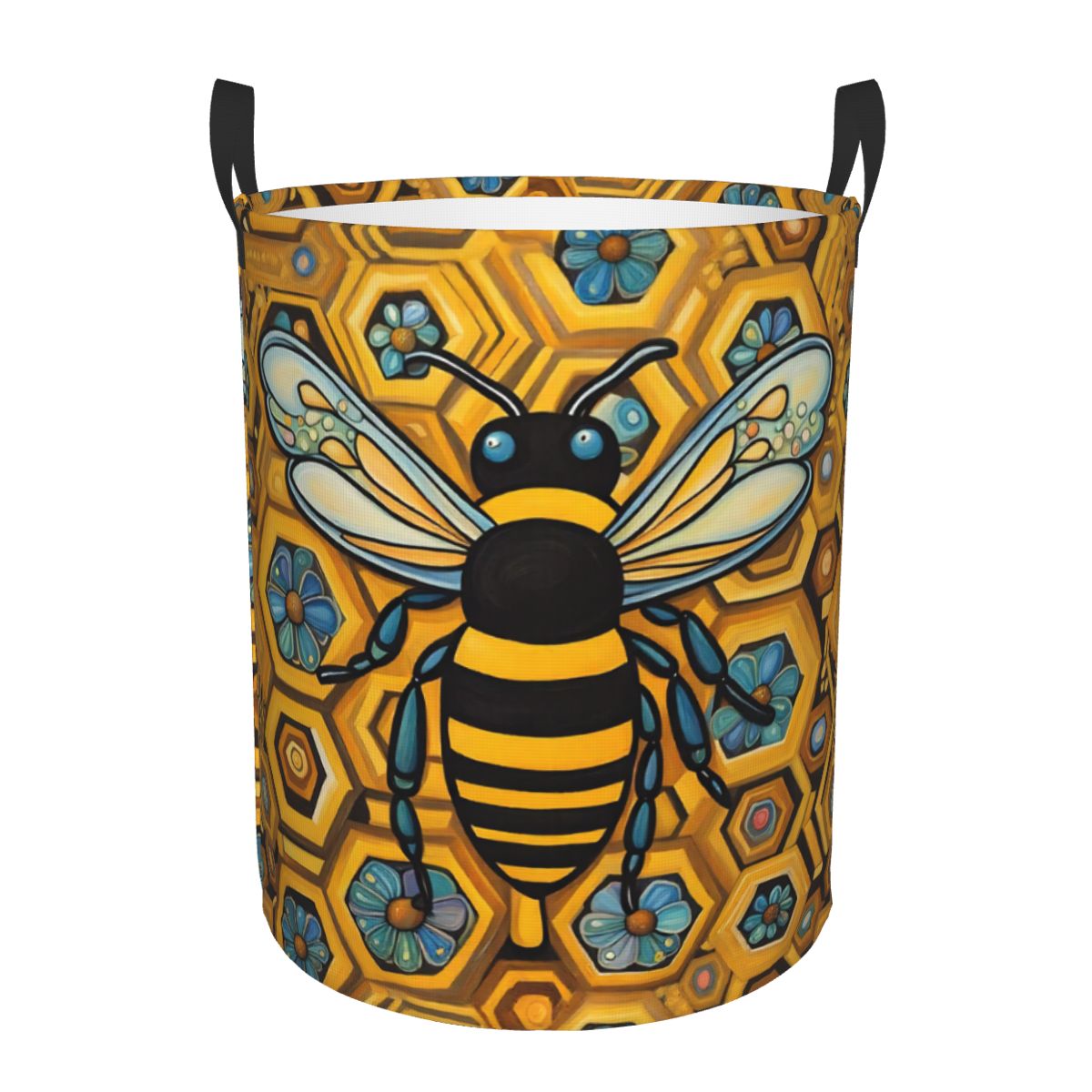 Bee And Honeycomb Print Laundr - Baby Nursery Hamper incelemesi ve fiyatı