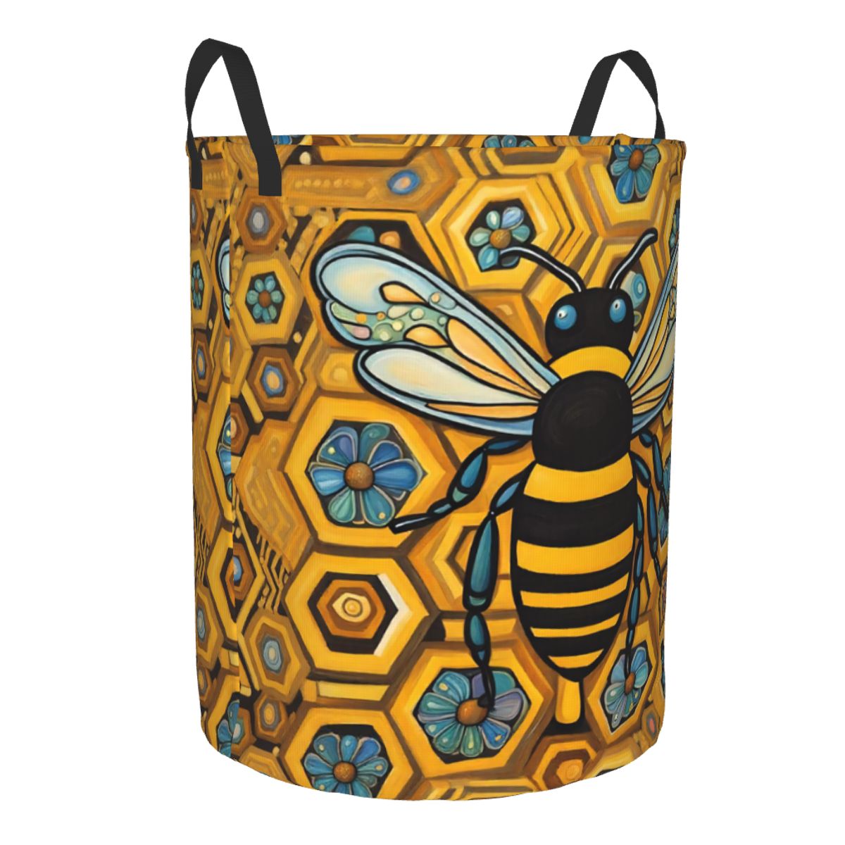 Bee And Honeycomb Print Laundr - Baby Nursery Hamper incelemesi ve fiyatı