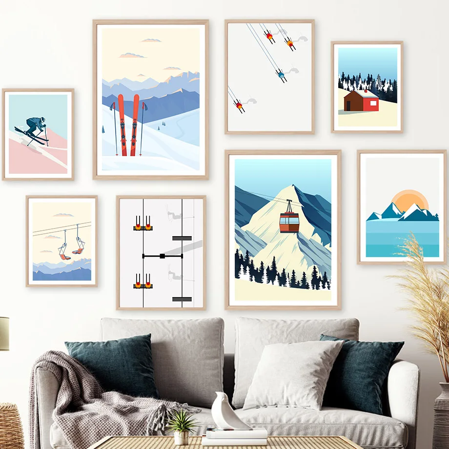 Vintage Minimalist Ski Snowboa - Baby Nursery Vintage Decor incelemesi ve fiyatı