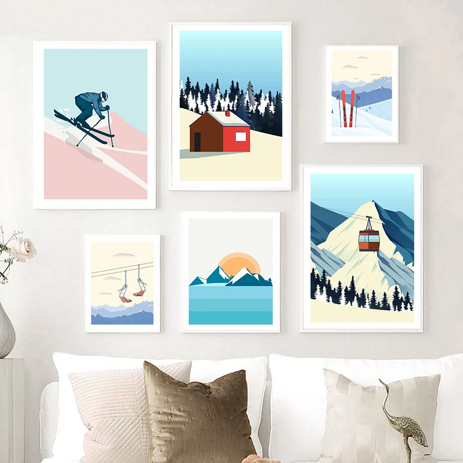 Vintage Minimalist Ski Snowboa - Baby Nursery Vintage Decor incelemesi ve fiyatı