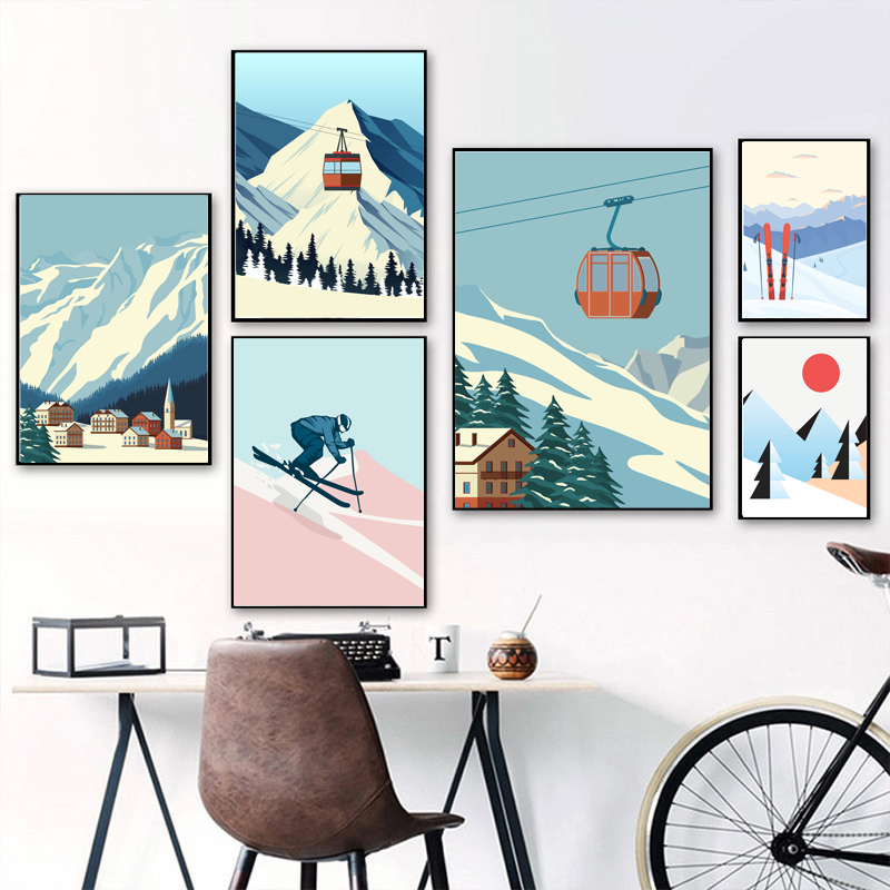 Vintage Minimalist Ski Snowboa - Baby Nursery Vintage Decor incelemesi ve fiyatı