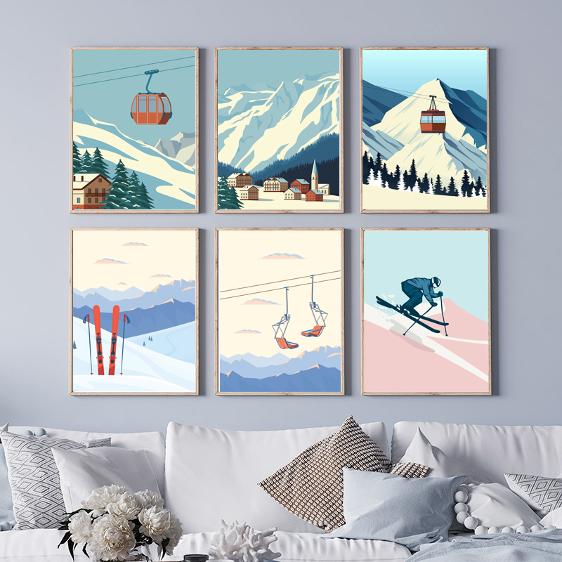 Vintage Minimalist Ski Snowboa - Baby Nursery Vintage Decor incelemesi ve fiyatı