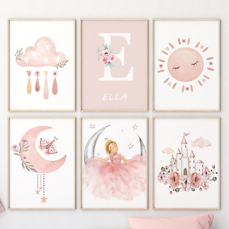 Pink Angel Girl Sun Moon Cloud - Baby Nursery Needs incelemesi ve fiyatı