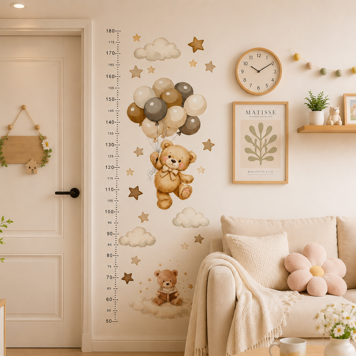 Bohemia Cute Bear Height Chart - Baby Nursery Needs incelemesi ve fiyatı