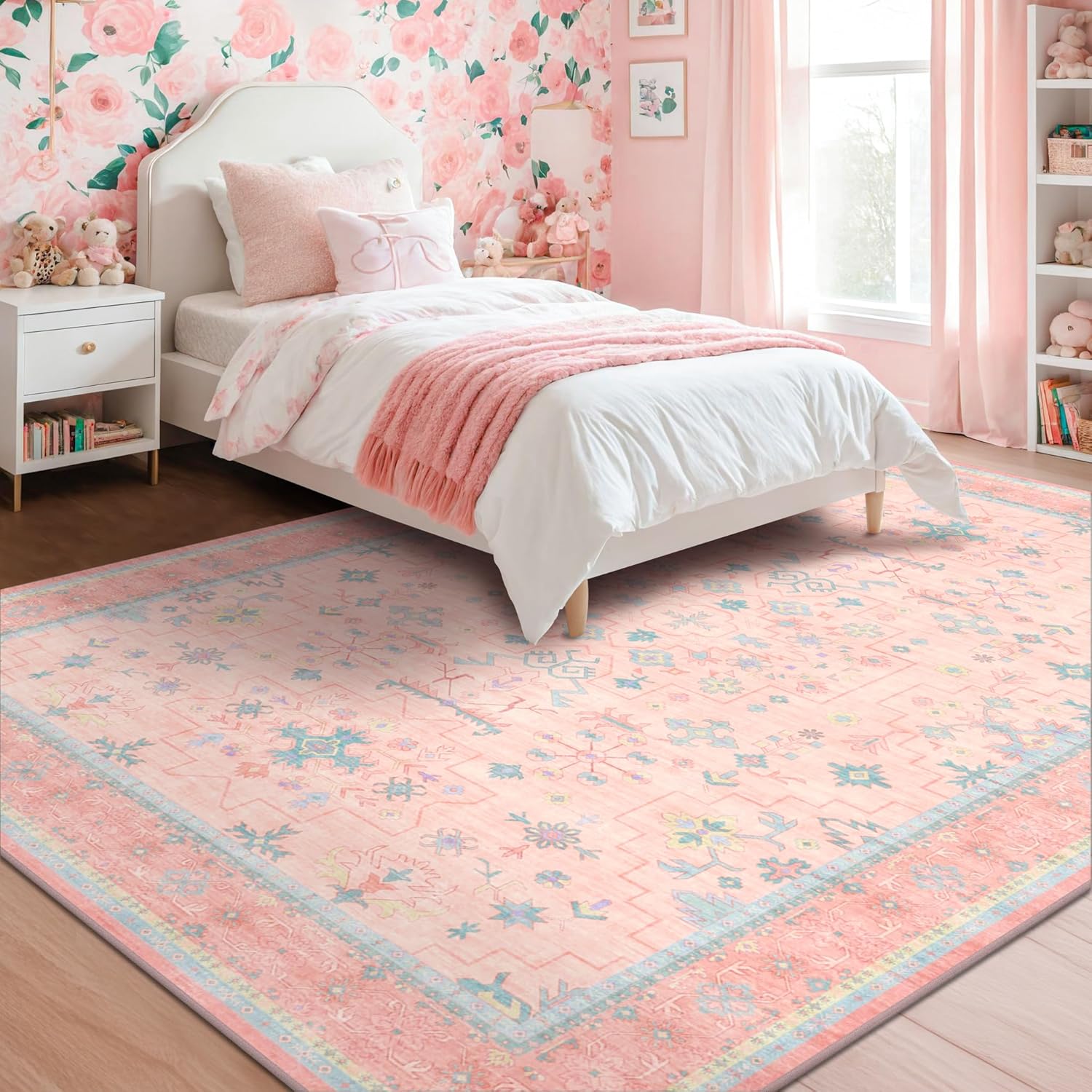 Pink Rugs for Bedroom Girls,Wa - Baby Nursery Vintage Decor incelemesi ve fiyatı