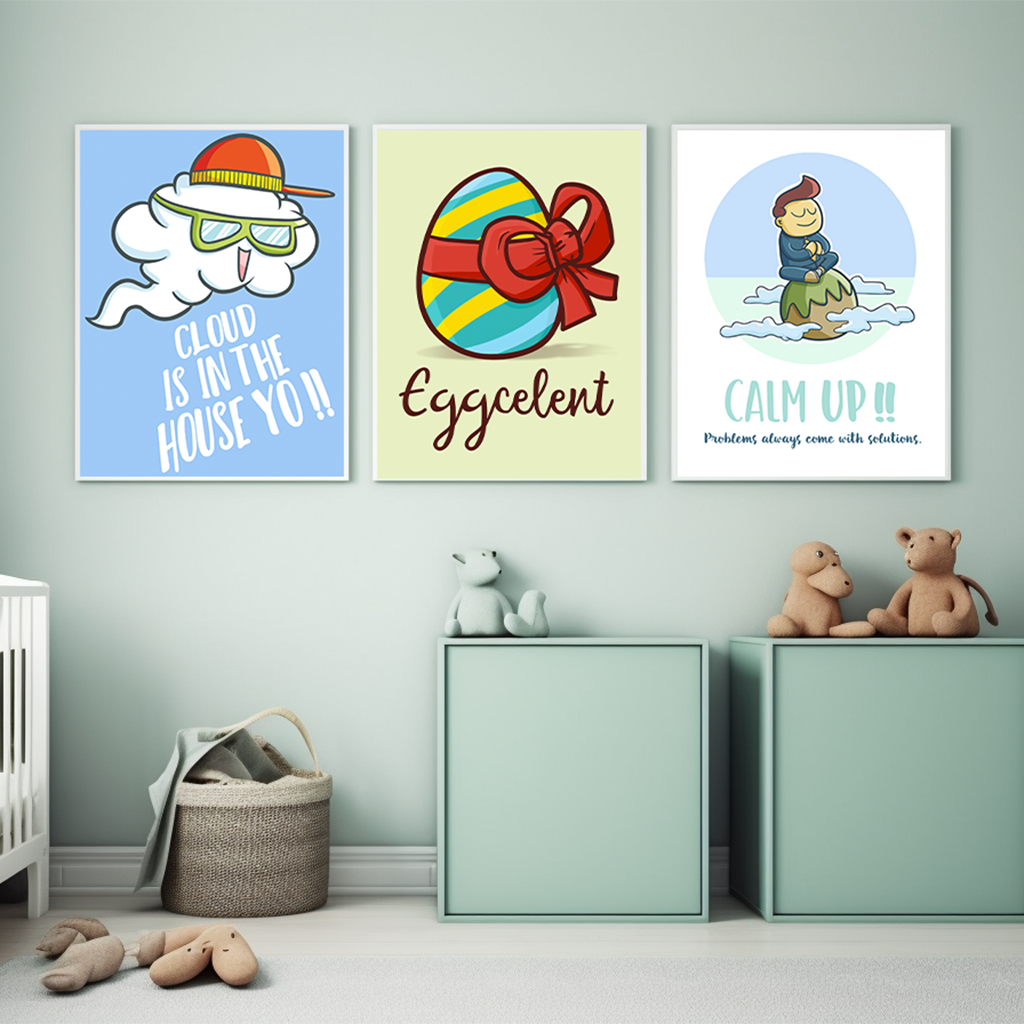 Cartoon Nursery Wall Art, Funn - Baby Nursery Quotes incelemesi ve fiyatı