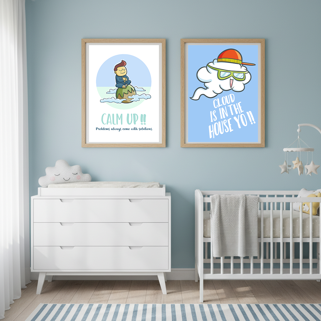 Cartoon Nursery Wall Art, Funn - Baby Nursery Quotes incelemesi ve fiyatı