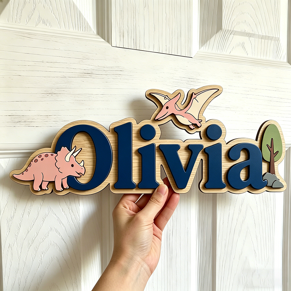 Personalized Dinosaur Name Sig - Baby Nursery Name incelemesi ve fiyatı