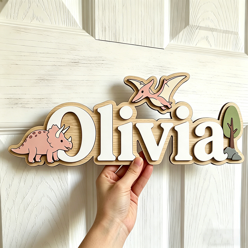 Personalized Dinosaur Name Sig - Baby Nursery Name incelemesi ve fiyatı