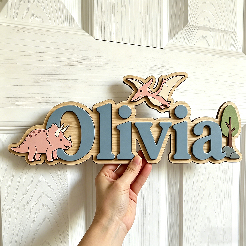 Personalized Dinosaur Name Sig - Baby Nursery Name incelemesi ve fiyatı