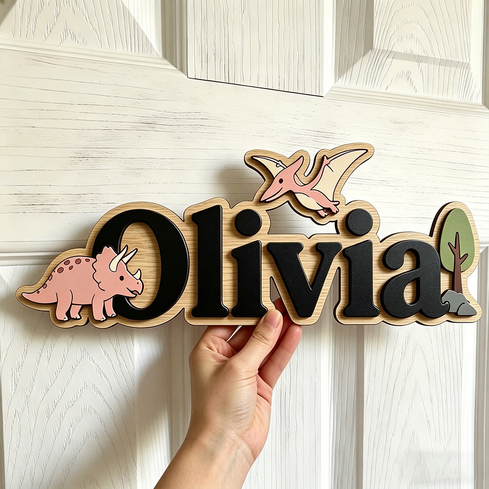 Personalized Dinosaur Name Sig - Baby Nursery Name incelemesi ve fiyatı