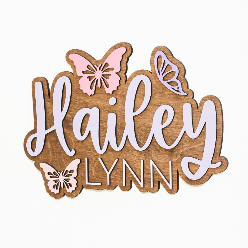 Personalized Butterfly Accent  - Baby Nursery Accent Wall incelemesi ve fiyatı