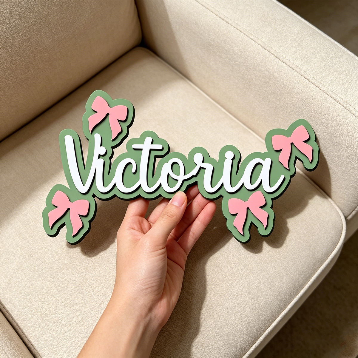 Personalized Bow Accent Wooden - Baby Nursery Accent Wall incelemesi ve fiyatı