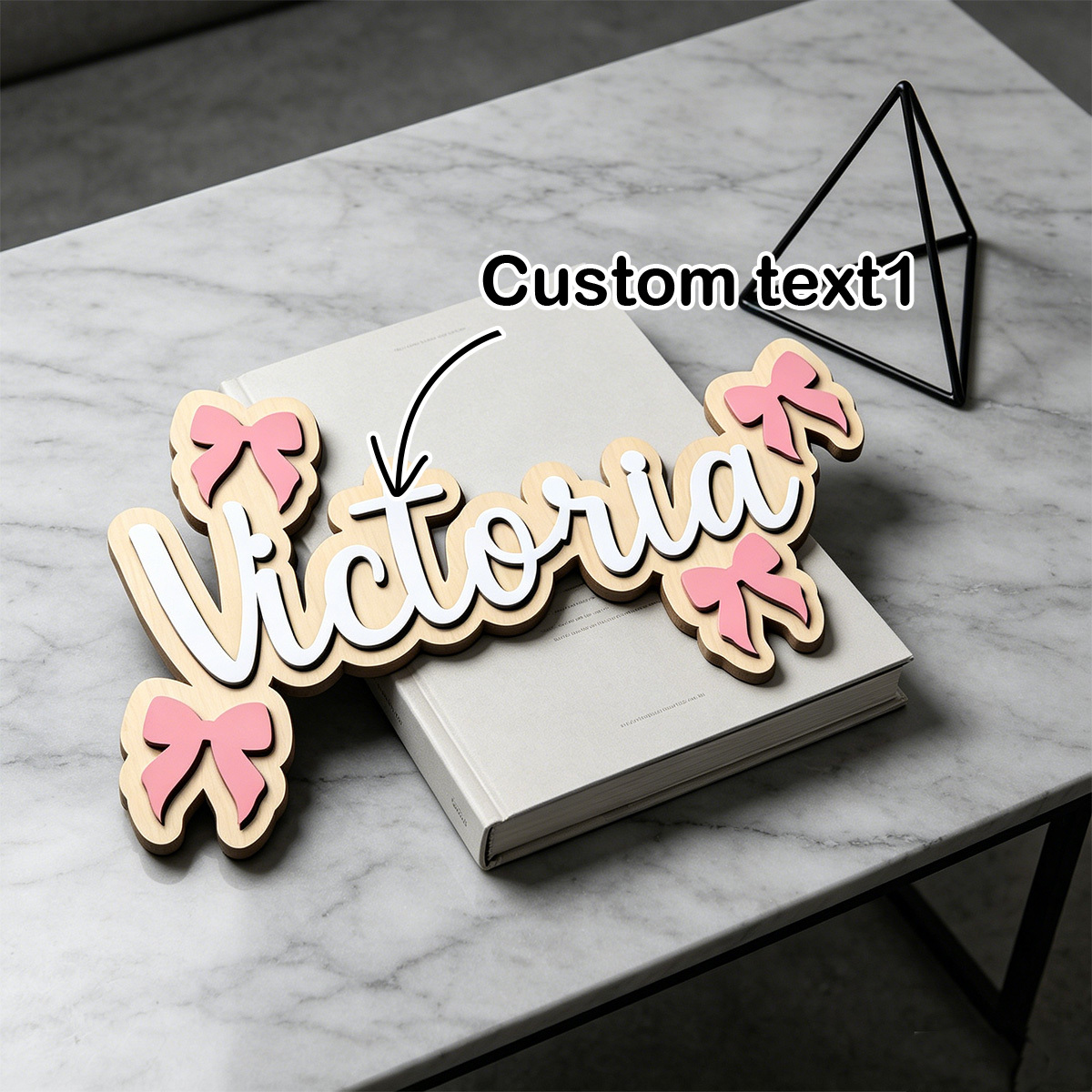 Personalized Bow Accent Wooden - Baby Nursery Accent Wall incelemesi ve fiyatı