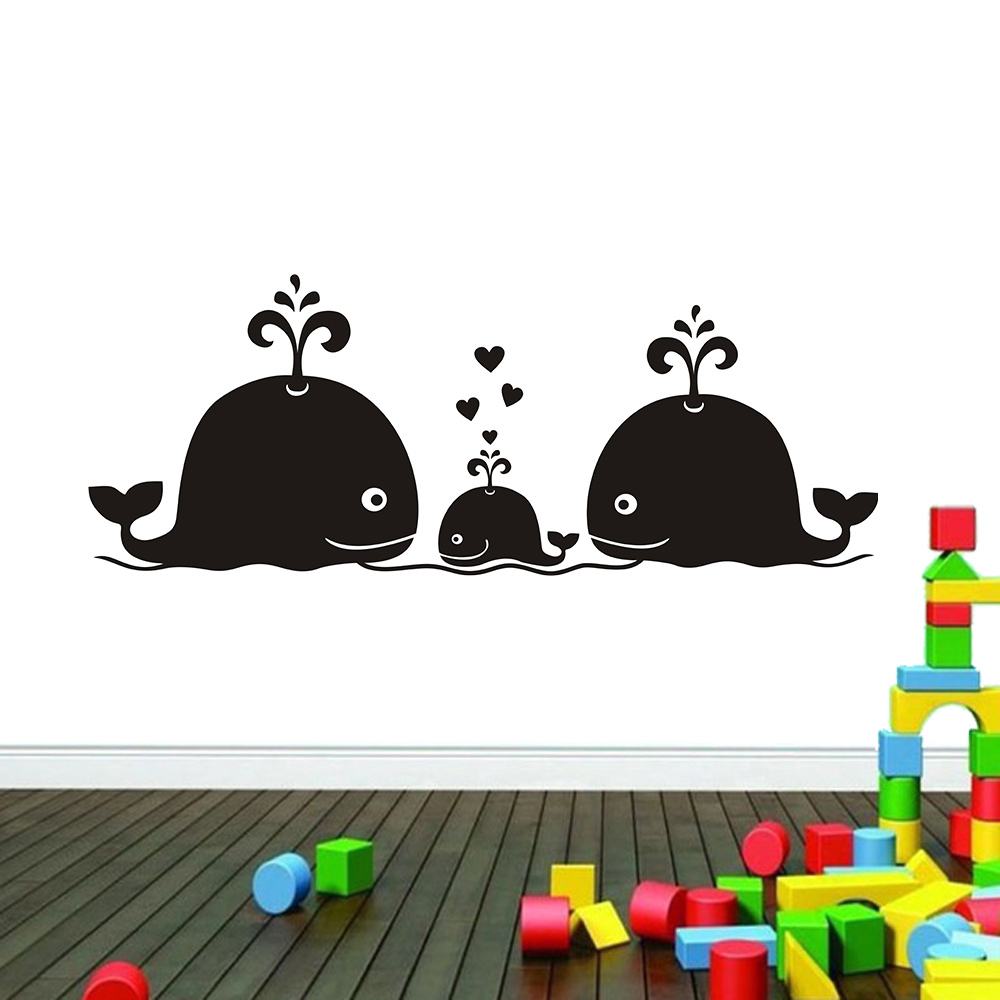 New Cute Whale Hearts Family W - Baby Nursery Vintage Decor incelemesi ve fiyatı