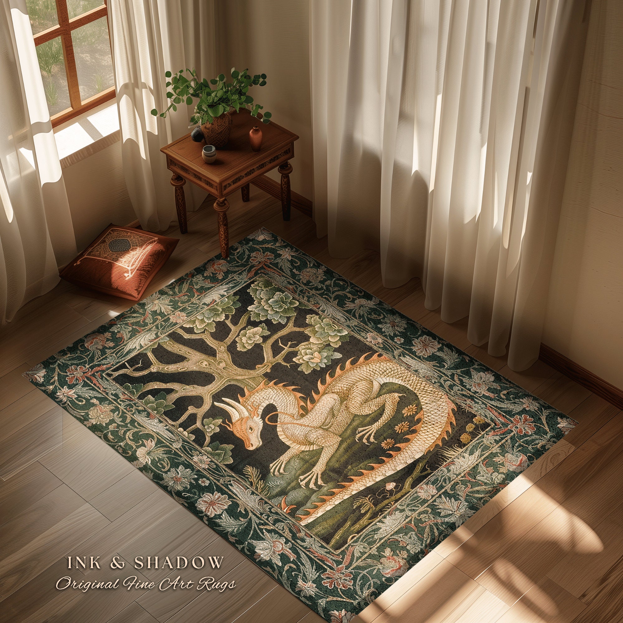 Enchanted Woods Dragon Rug Med - Baby Nursery Rug incelemesi ve fiyatı