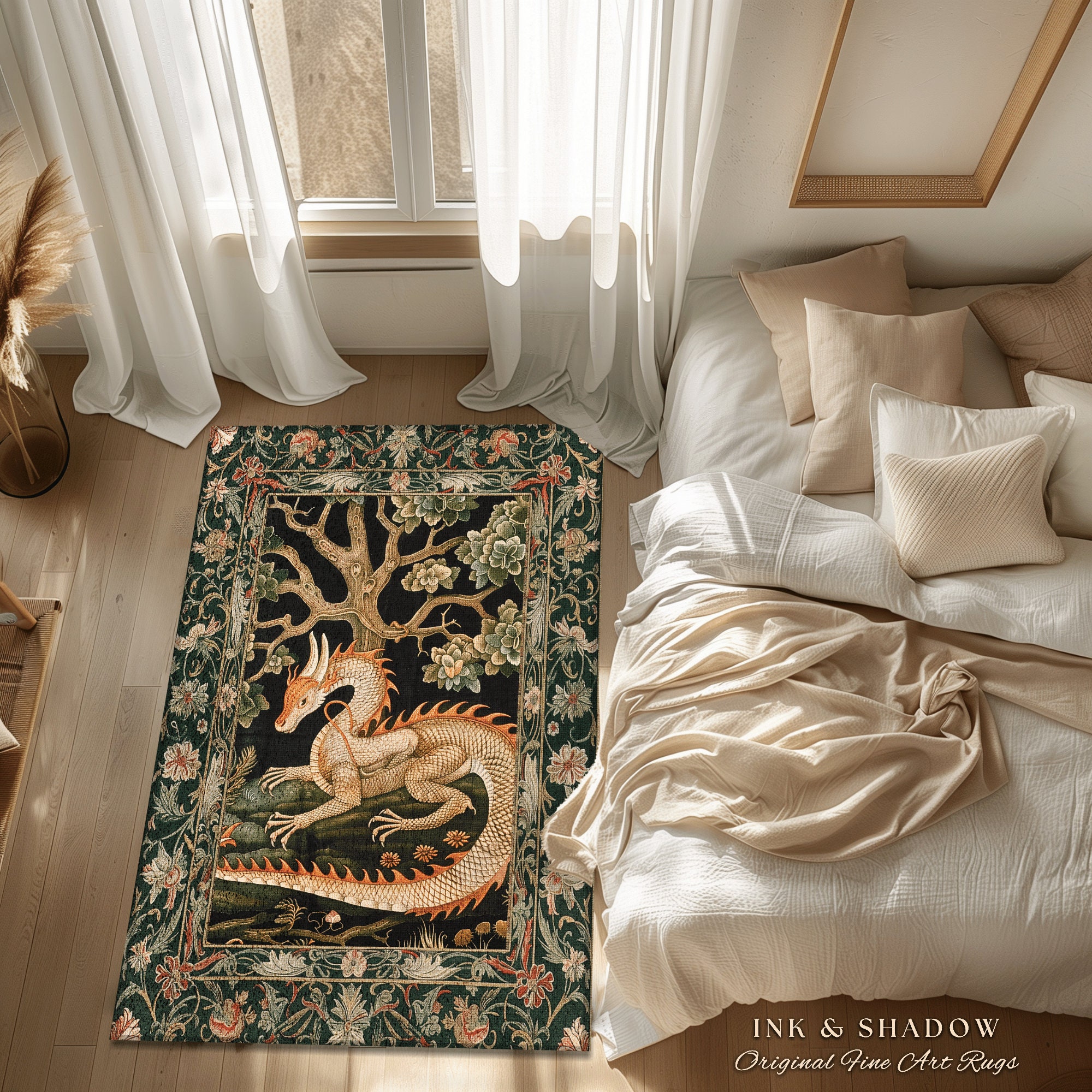 Enchanted Woods Dragon Rug Med - Baby Nursery Rug incelemesi ve fiyatı