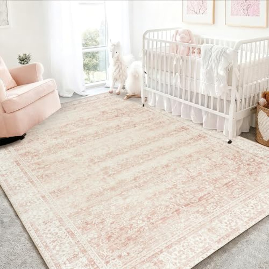 Pink Nursery Rug for Baby Girl - Baby Nursery Rug incelemesi ve fiyatı