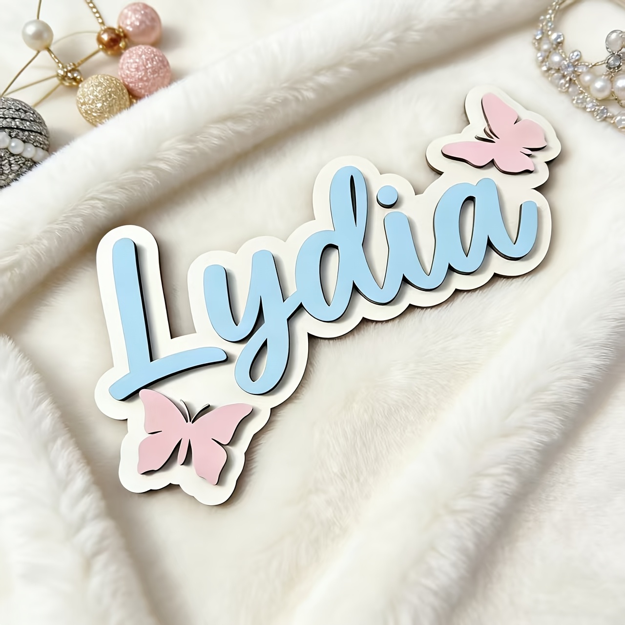 Personalized Blue & Pink Butte - Baby Nursery Name incelemesi ve fiyatı