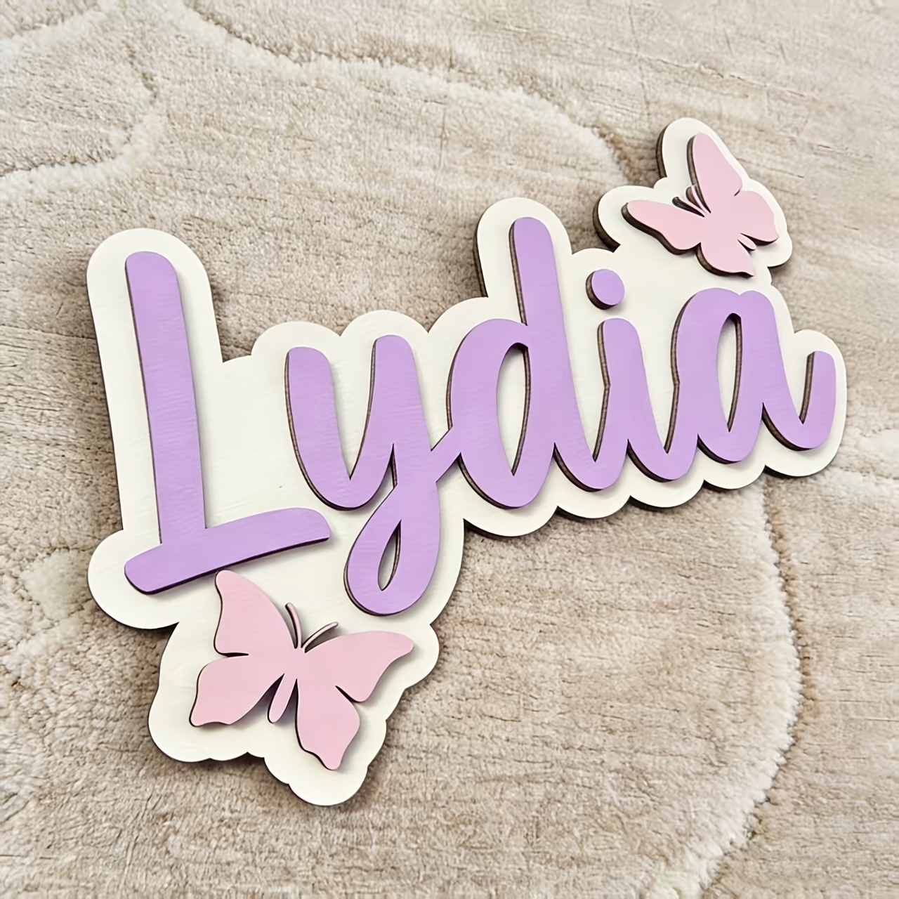 Personalized Blue & Pink Butte - Baby Nursery Name incelemesi ve fiyatı
