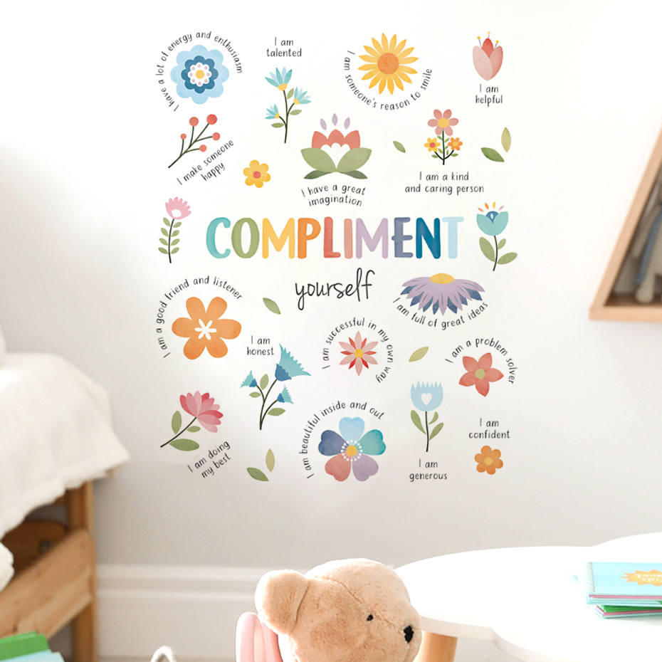 English colorful inspirational - Baby Nursery Quotes incelemesi ve fiyatı