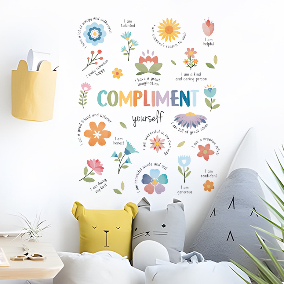 English colorful inspirational - Baby Nursery Quotes incelemesi ve fiyatı