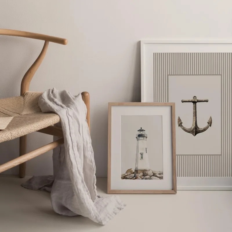 Neutral Nautical Nursery Art V - Baby Nursery Vintage Decor incelemesi ve fiyatı