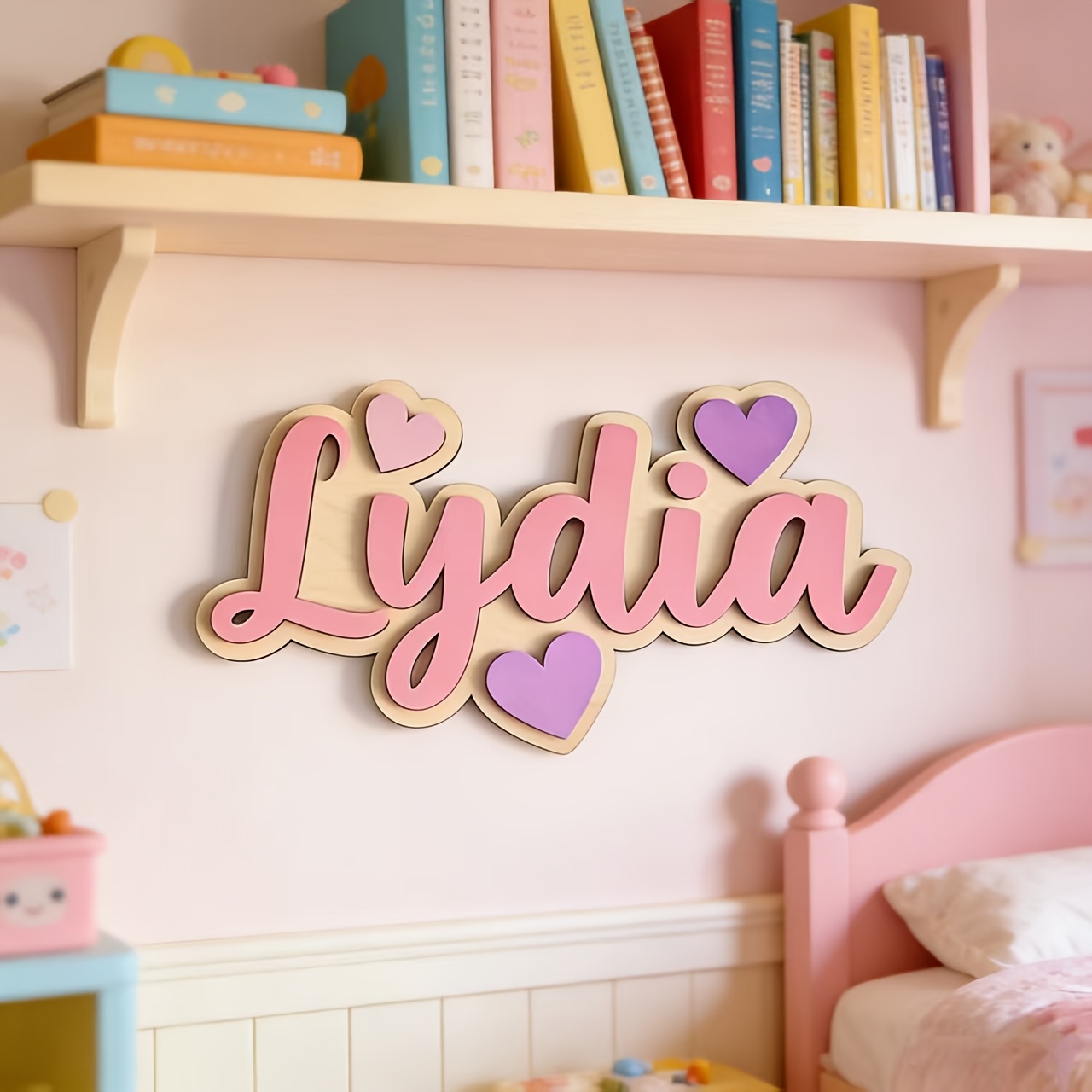 Personalized Gradient Heart Na - Baby Nursery Name incelemesi ve fiyatı