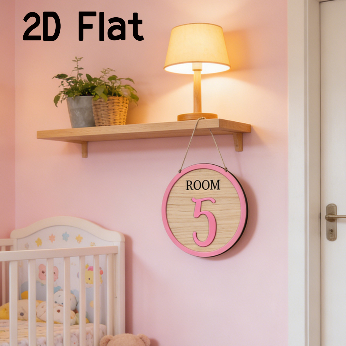 1Pc Cutom Pink Room Number Woo - Baby Nursery Wall Decor incelemesi ve fiyatı