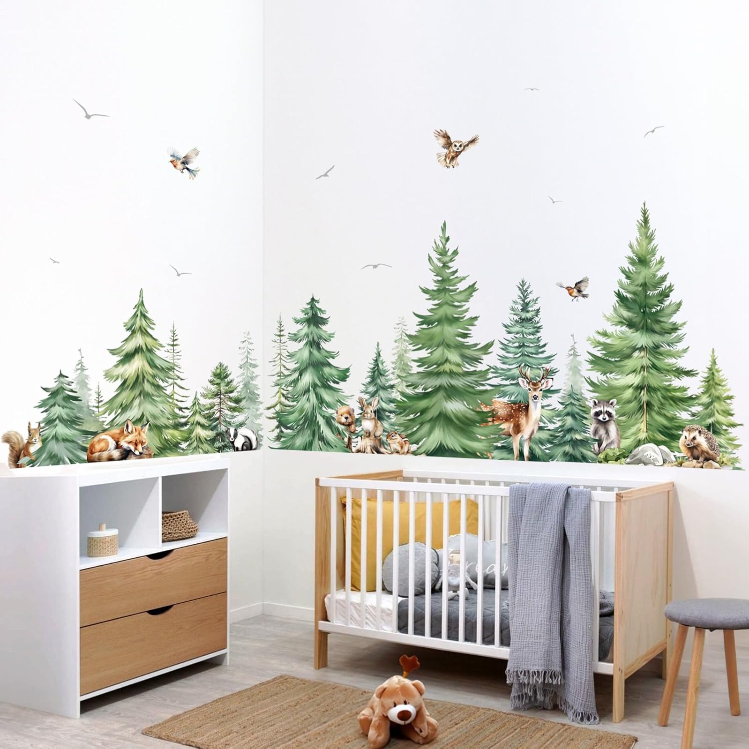 Large Watercolor Pine Tree Ani - Baby Nursery Needs incelemesi ve fiyatı