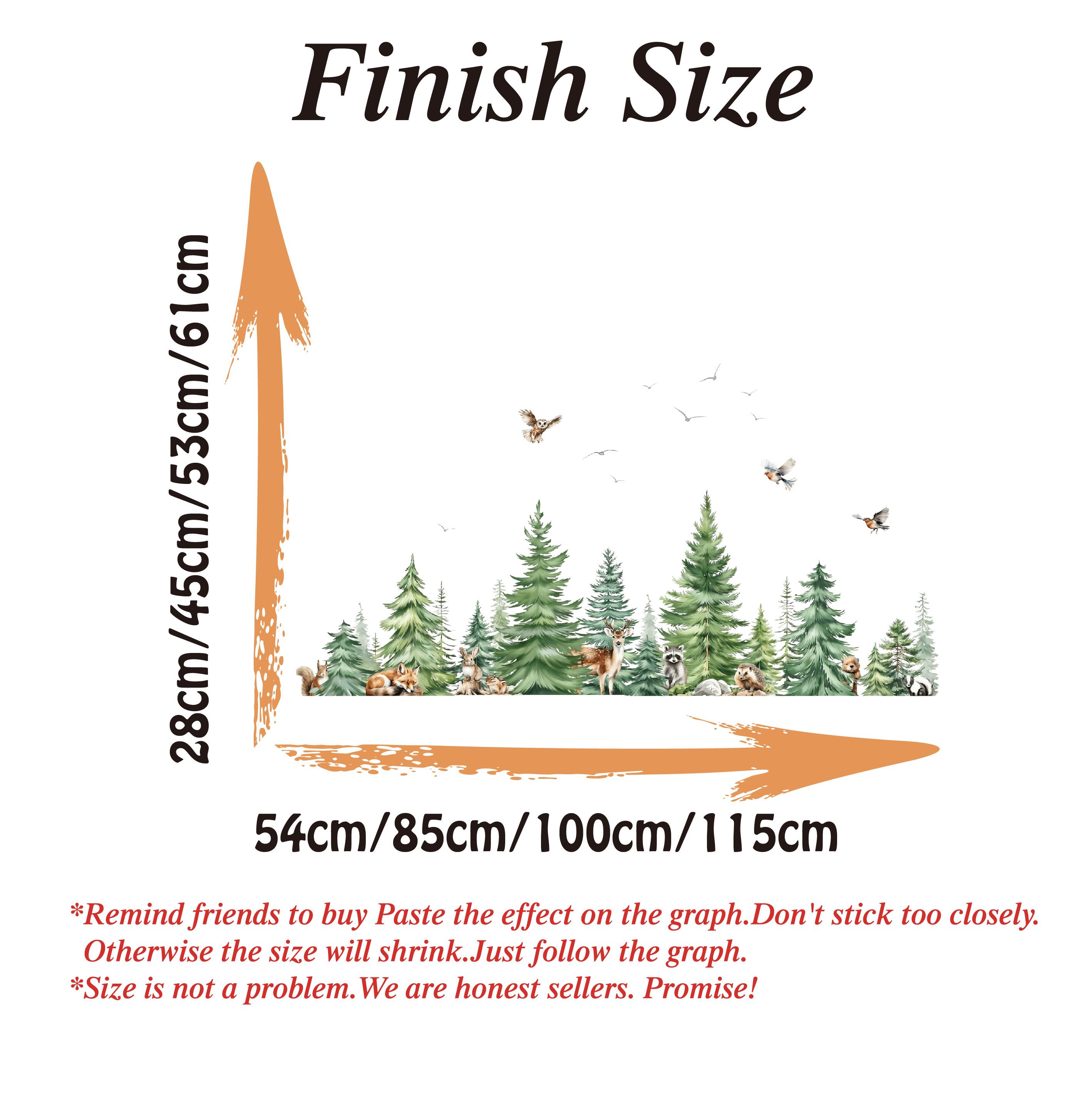 Large Watercolor Pine Tree Ani - Baby Nursery Needs incelemesi ve fiyatı