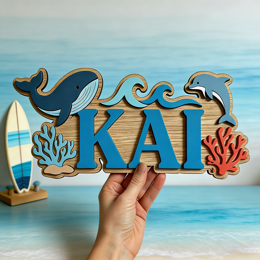 Ocean Whale Dolphin Themed Cus - Baby Nursery Under The Sea Theme incelemesi ve fiyatı