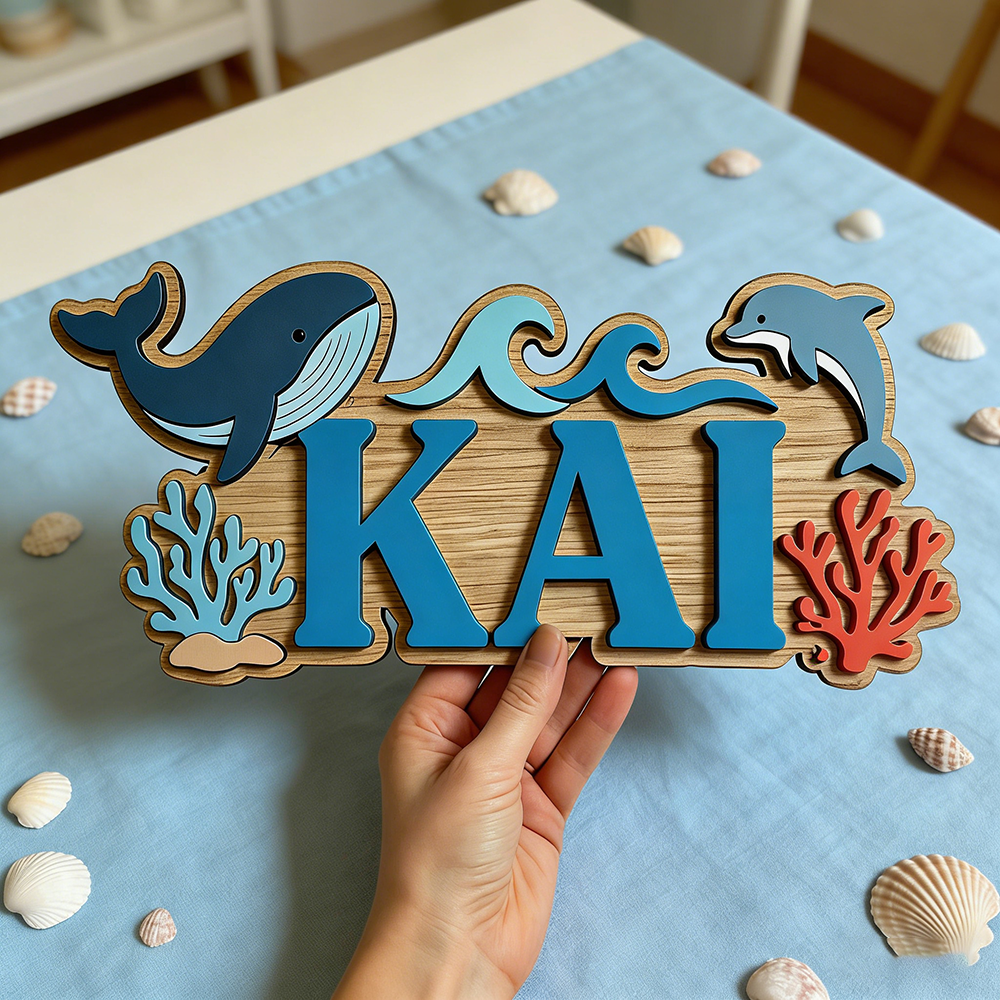Ocean Whale Dolphin Themed Cus - Baby Nursery Under The Sea Theme incelemesi ve fiyatı