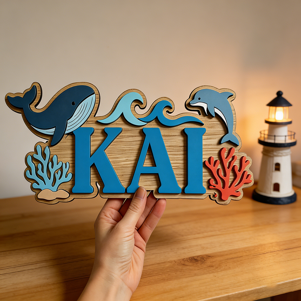 Ocean Whale Dolphin Themed Cus - Baby Nursery Under The Sea Theme incelemesi ve fiyatı