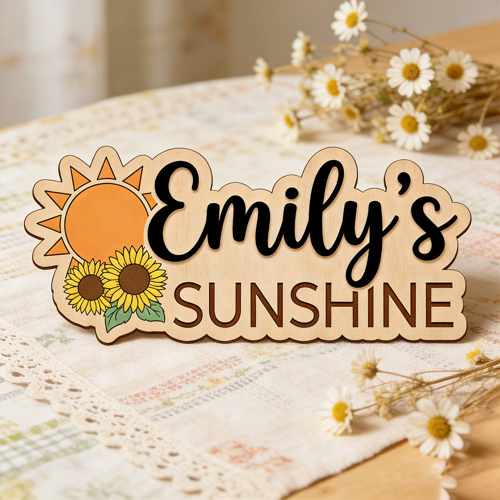 Sunflower Sunshine Themed Cust - Baby Nursery Name incelemesi ve fiyatı