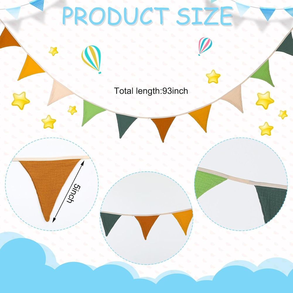 7.75ft Vintage-Colored Pennant - Baby Nursery Vintage Decor incelemesi ve fiyatı