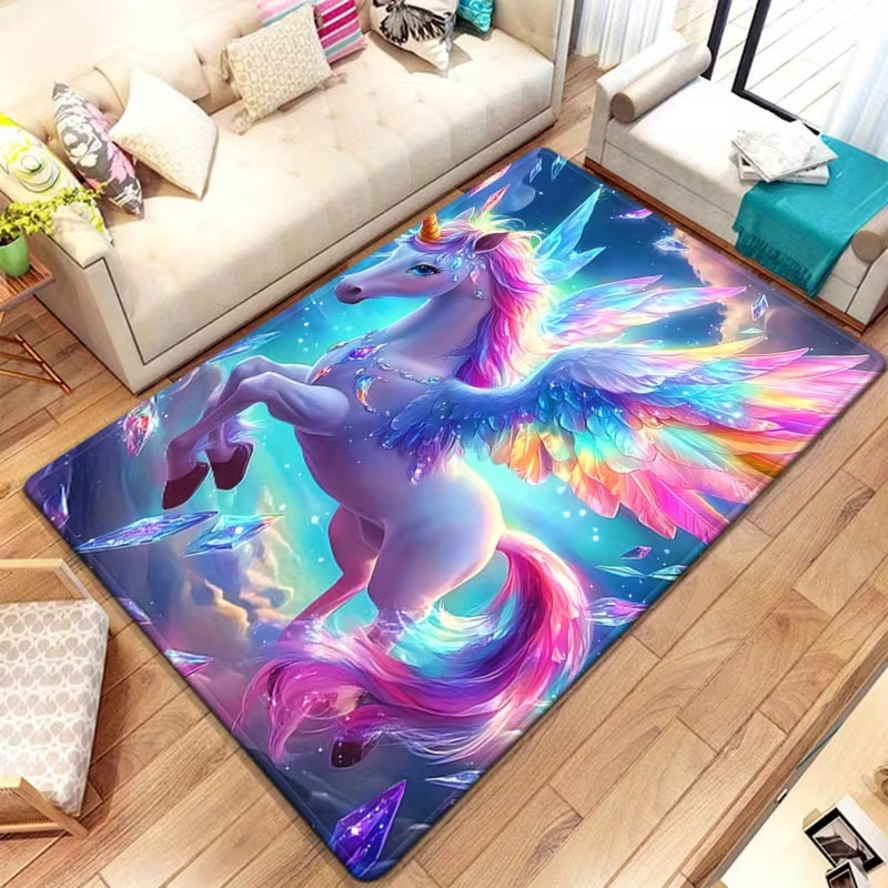 Magical Unicorn Pink Cloud Fan - Baby Nursery Rug incelemesi ve fiyatı