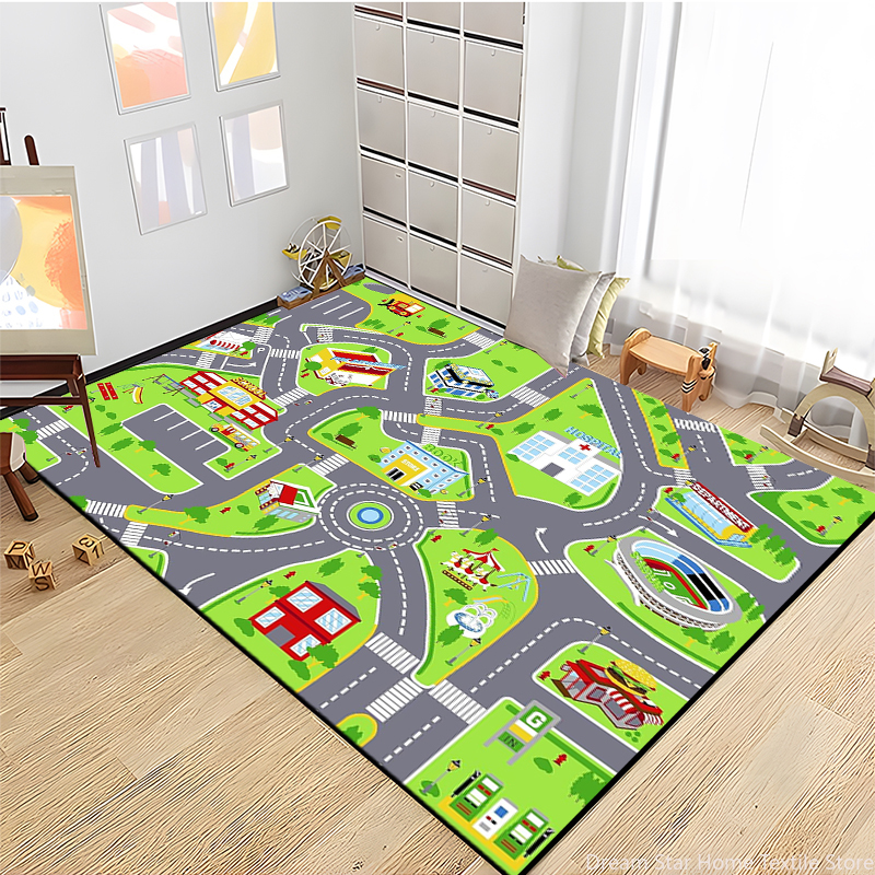 Kids Road Traffic Carpet Carto - Baby Nursery Rug incelemesi ve fiyatı