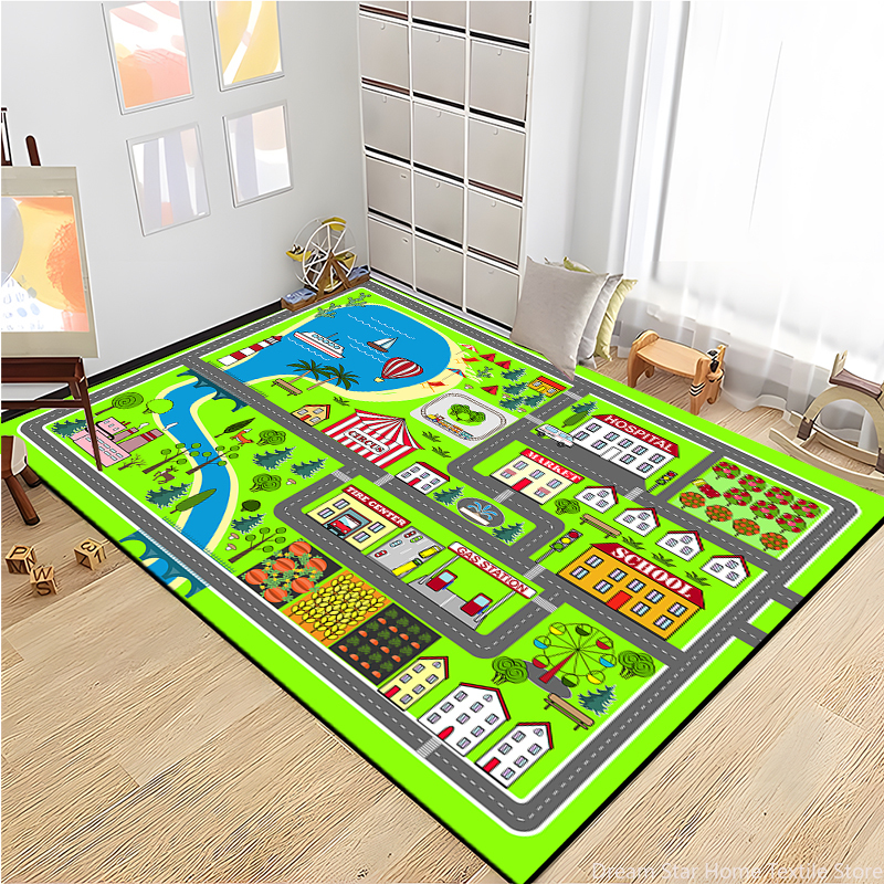 Kids Road Traffic Carpet Carto - Baby Nursery Rug incelemesi ve fiyatı