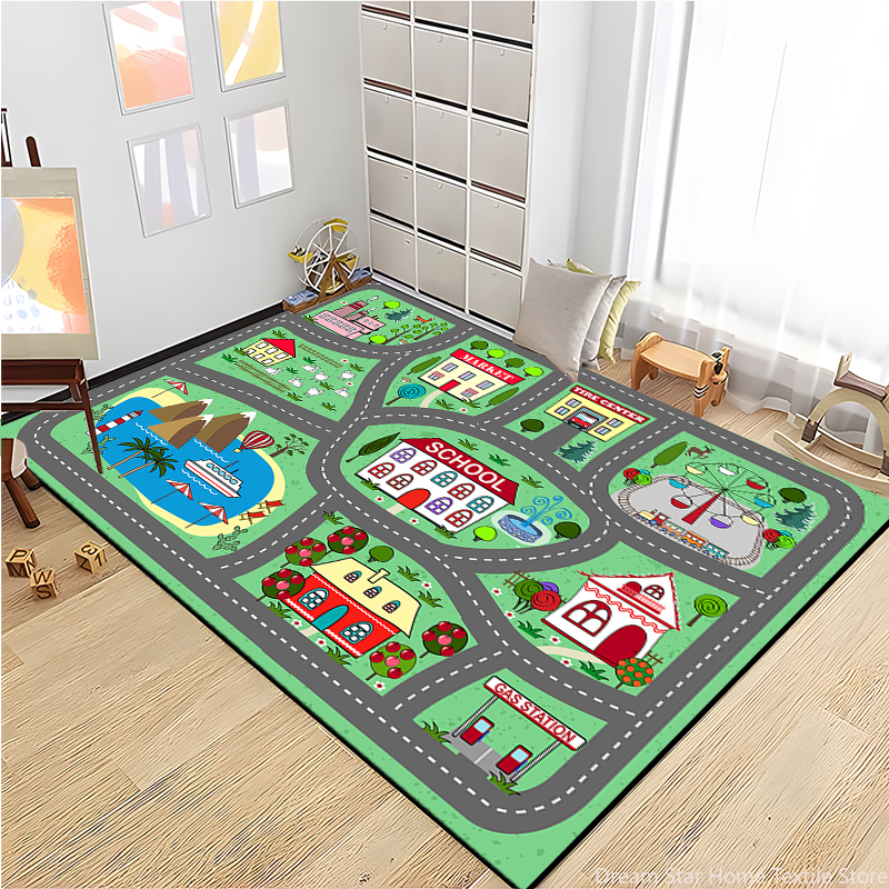 Kids Road Traffic Carpet Carto - Baby Nursery Rug incelemesi ve fiyatı