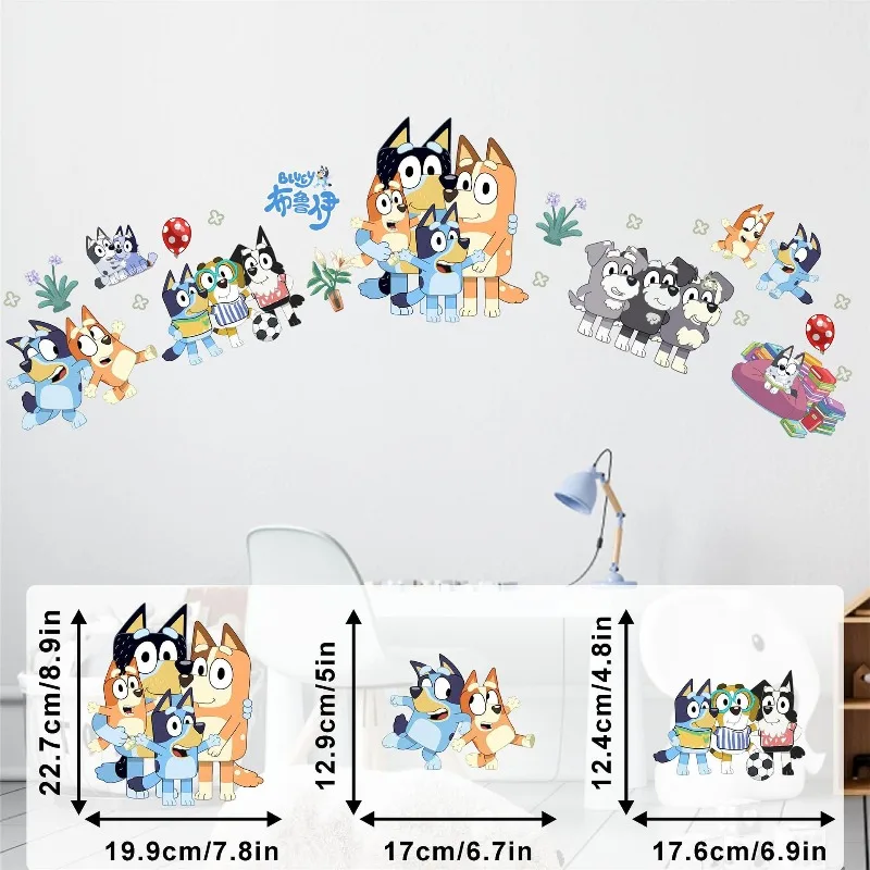 Bluey Cute Cartoon Anime Self- - Baby Nursery Wall Decor incelemesi ve fiyatı