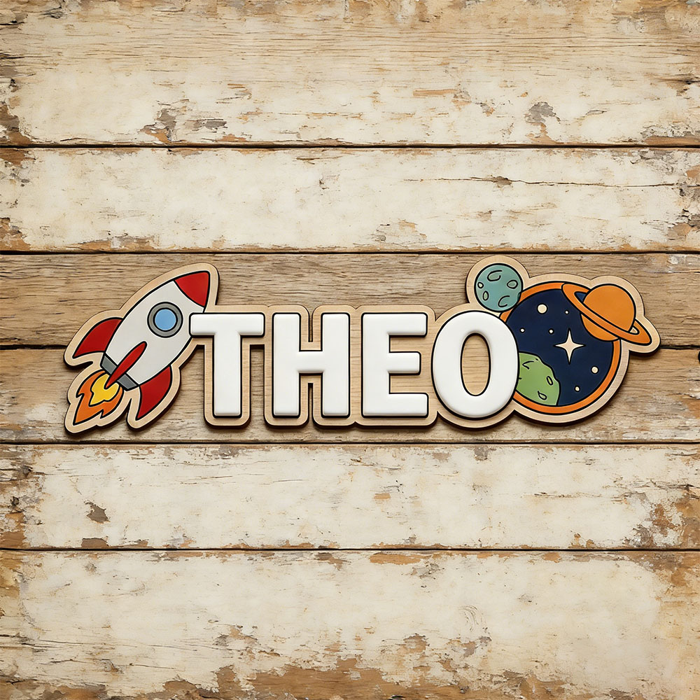 Personalized Space Rocket Name - Baby Nursery Wall Decor incelemesi ve fiyatı