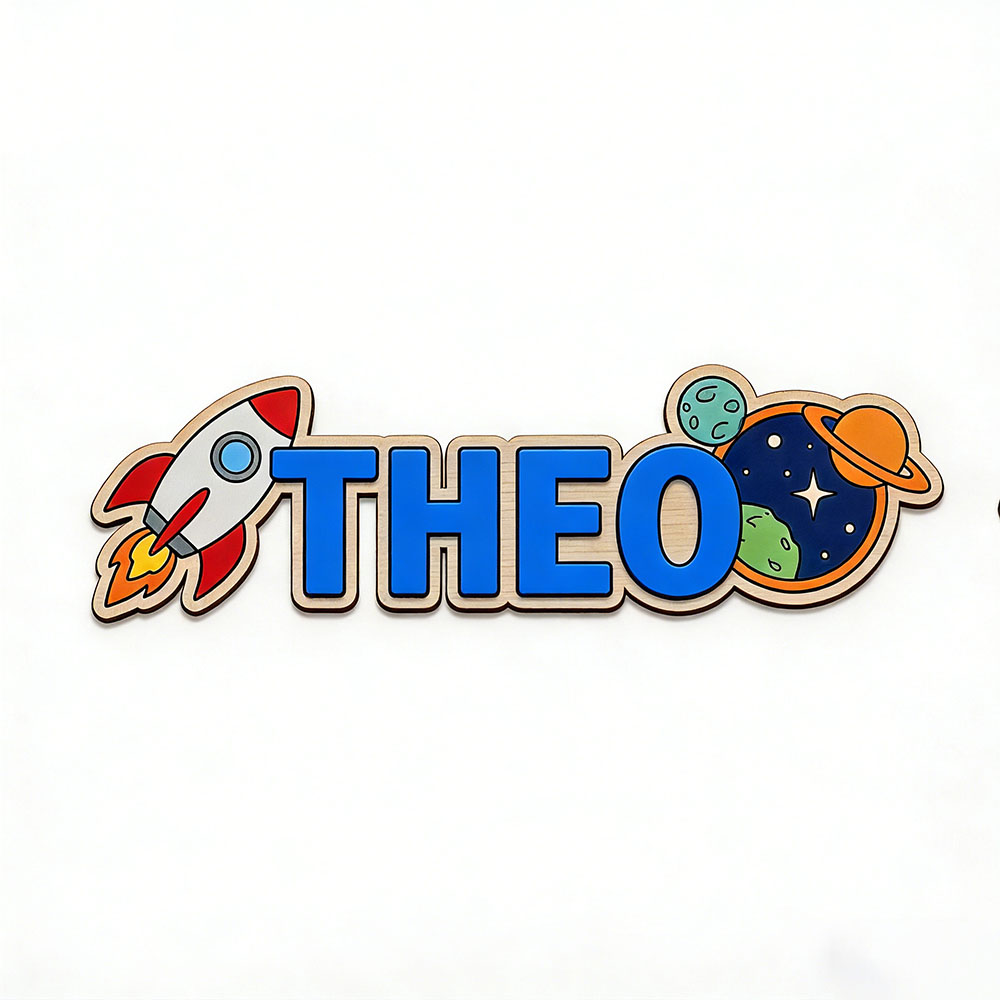 Personalized Space Rocket Name - Baby Nursery Wall Decor incelemesi ve fiyatı