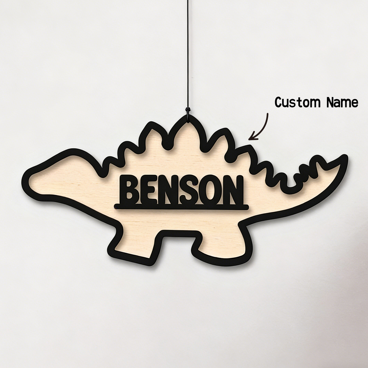 1Pc Cutom Dinosaur Wooden Acry - Baby Nursery Wall Decor incelemesi ve fiyatı